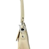 Christian Dior Vintage Beige Leather Stitch Saddlebag