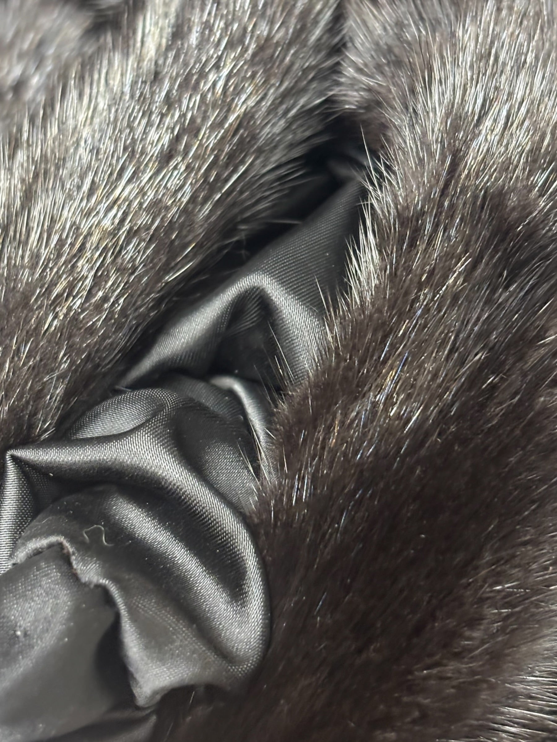 Vintage Black Mink Fur Coat