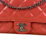 Chanel Pink Patent Quilted Small Coco Shine Flap Bag 2014