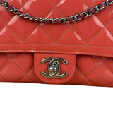 Chanel Pink Patent Quilted Small Coco Shine Flap Bag 2014