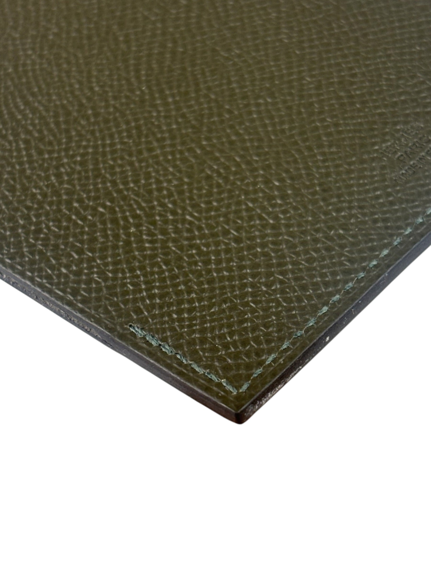 Hermes Vert Loden Calfskin Tarmac Passport Holder