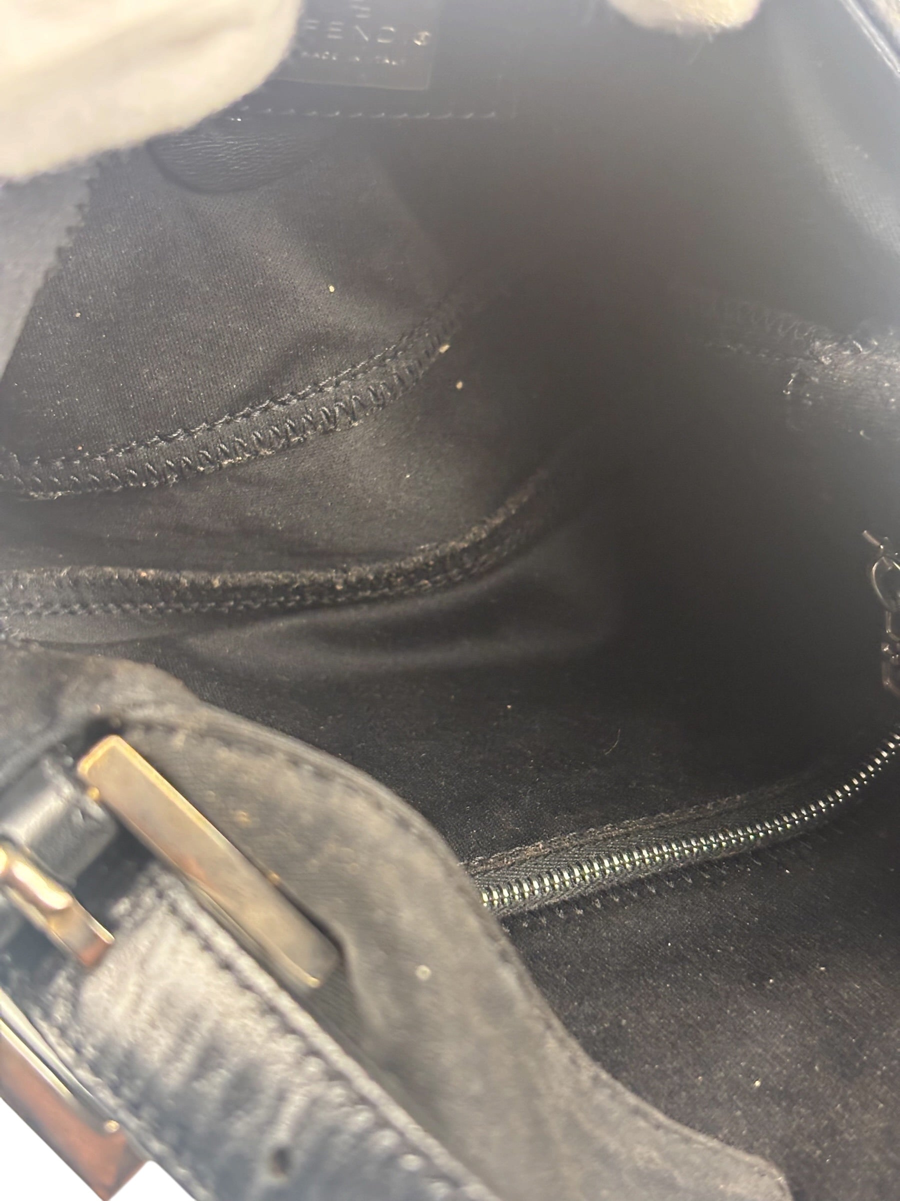 Fendi Black Nylon Mamma Baguette Handbag