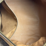 Celine Vintage Brown Coated Macadam Boston Handbag