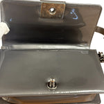 Chanel Gray Patent Leather Boy Flap Shoulder Bag