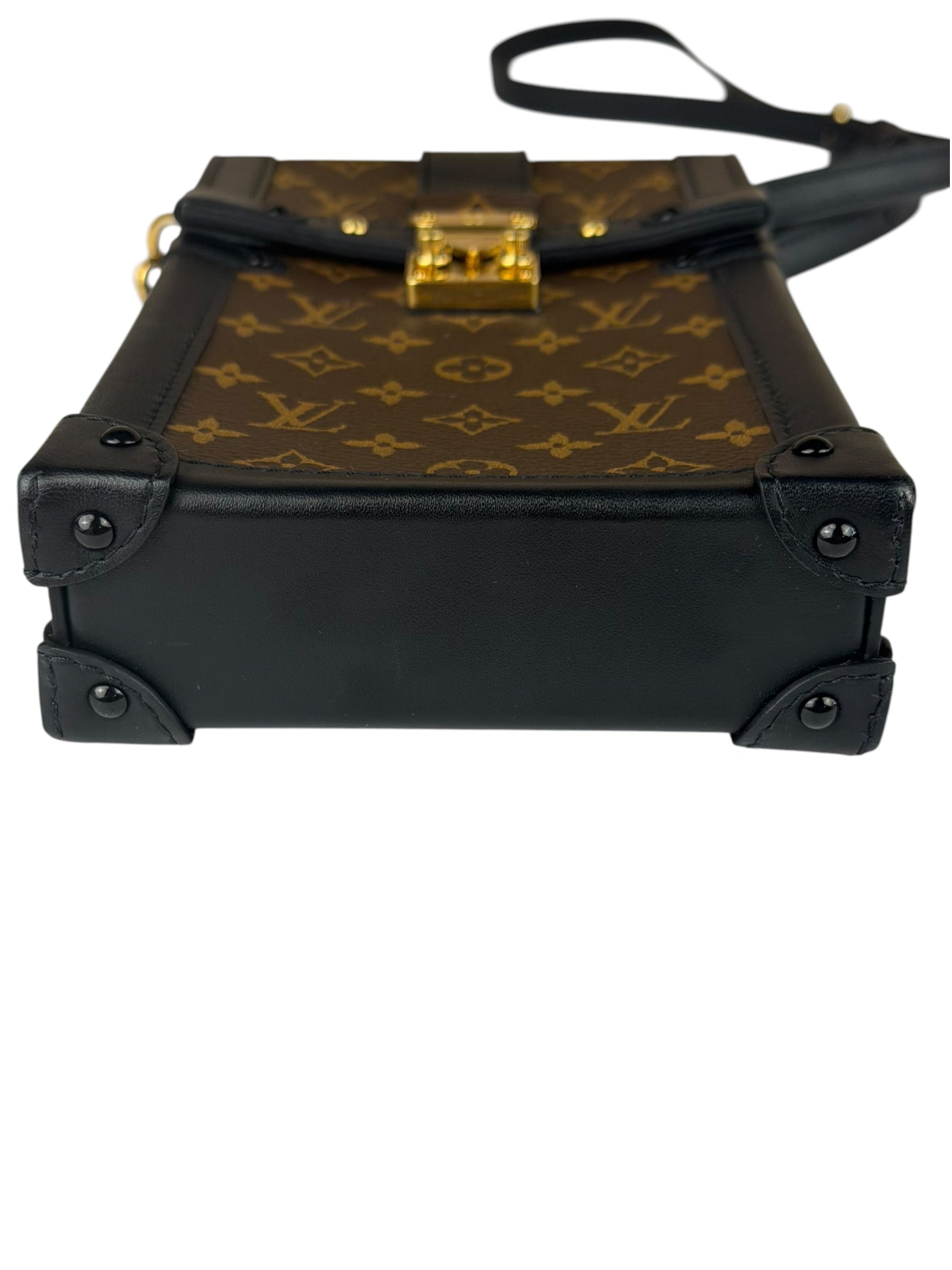 Louis Vuitton Black Monogram Vertical Trunk Pochette