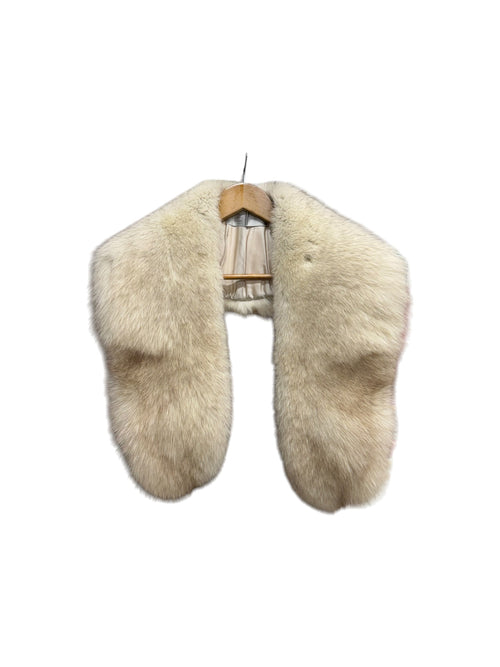 Vintage Saga Fox White/Brown Mix Fur Stole/Shawl