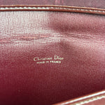 Christian Dior Vintage Canvas Maroon Long Wallet