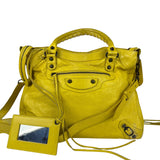 Balenciaga Yellow Leather Classic City Bag