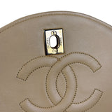 Chanel 1986 Beige Curved Flap Bag