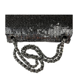 Chanel Silver Sequin East/West Flap Bag 2006