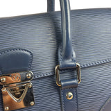 Louis Vuitton Navy Blue Leather Epi Segur Handbag PM