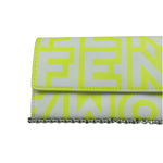 Fendi x Marc Jacobs Grey/Neon Yellow Roma Flap Wallet On Chain