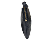 Coach Navy Blue Patent Leather Signature Corner Zip Wristlet