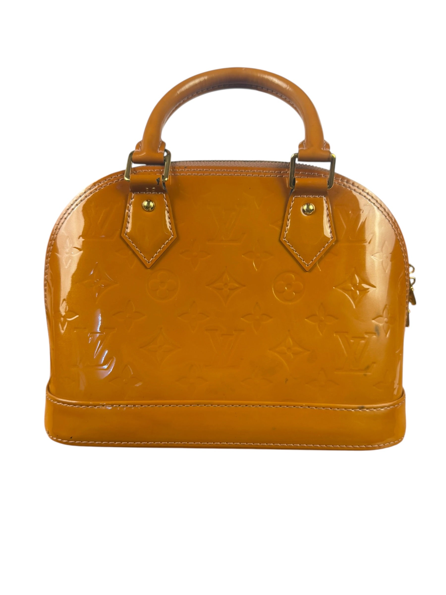 Louis Vuitton Mustard Orange Vernis Alma Two-Way Bag BB