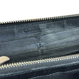 Christian Dior Vintage Black Quilted Leather Zippy Wallet