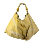 Bottega Veneta Yellow Calfskin Fortune Cookie Hobo