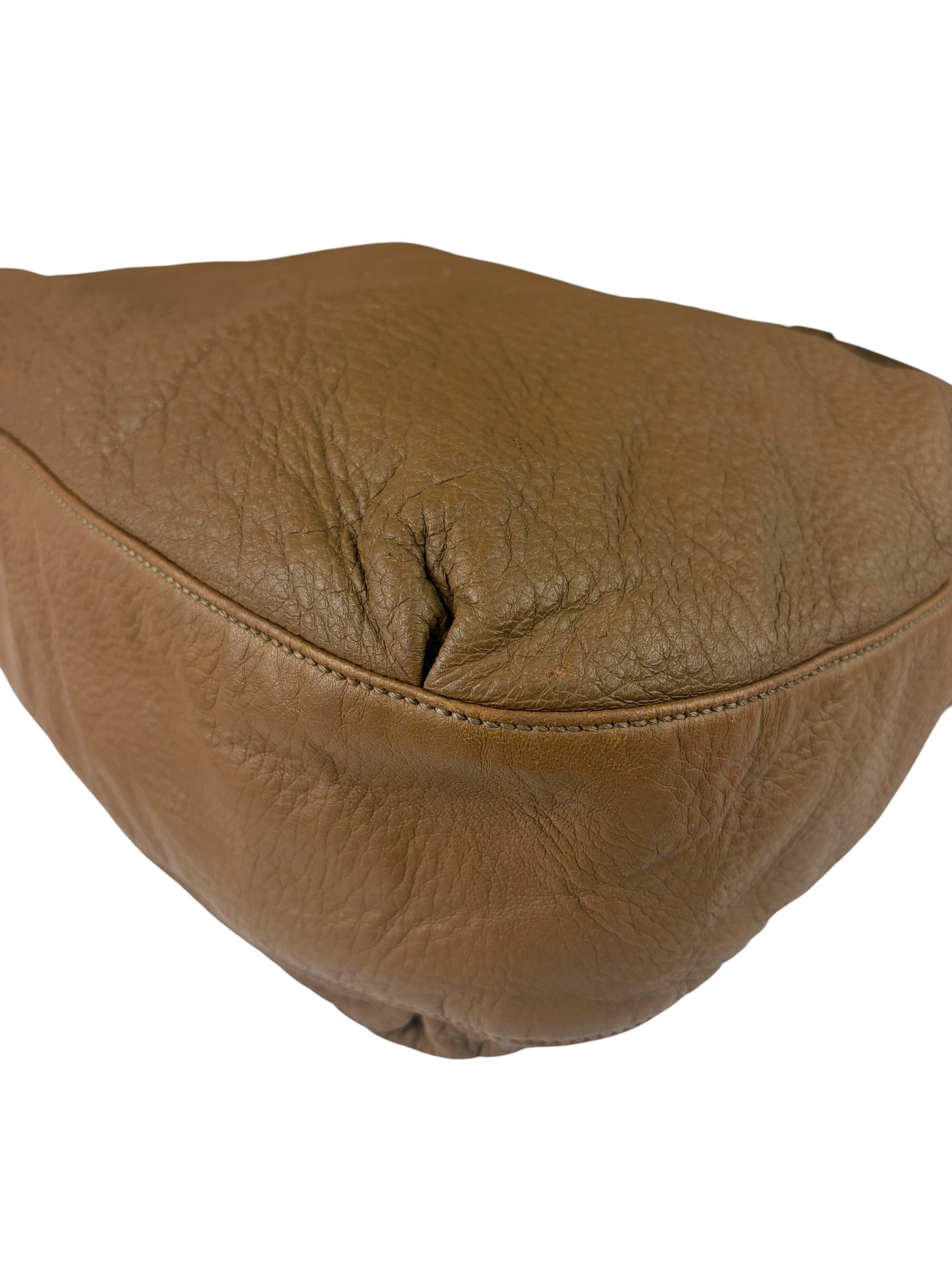 Gucci Tan Brown Leather Wave Hobo Bag