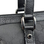 Gucci Black Leather Trim GG Canvas Abbey Zip Tote Bag