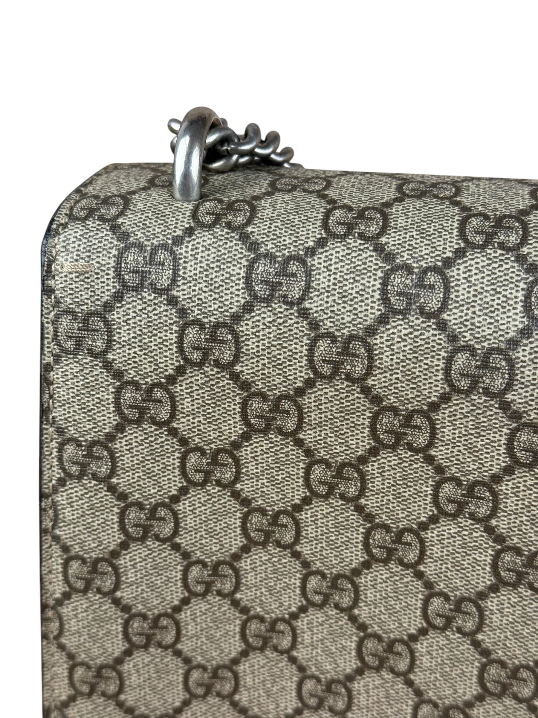 Gucci Dionysus GG Supreme Shoulder Bag Beige/Red