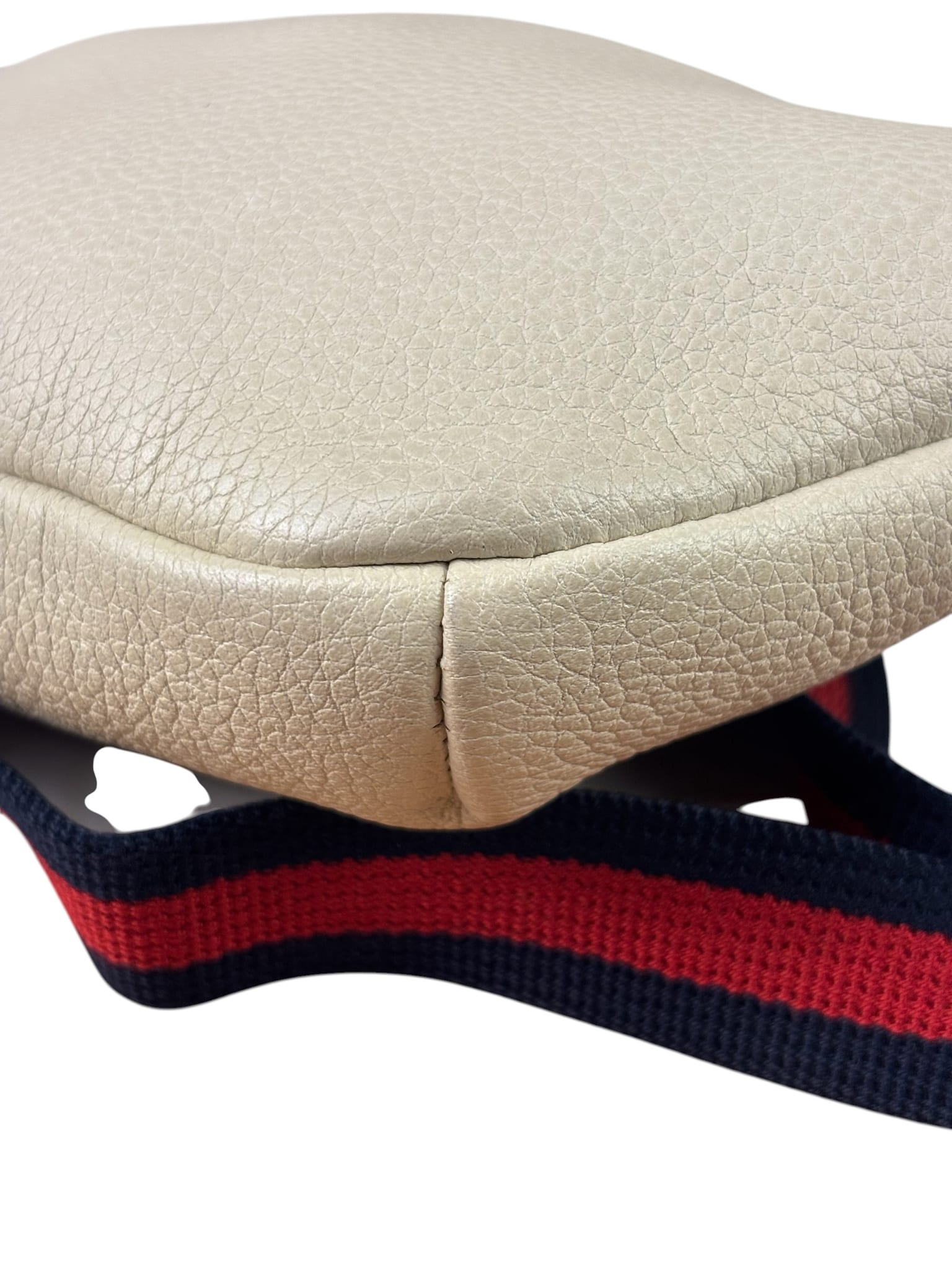 Gucci Cream Leather Print Belt Bag