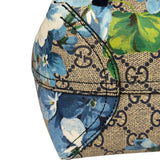 Gucci Blue/Beige GG Supreme Blooms Reversible Tote