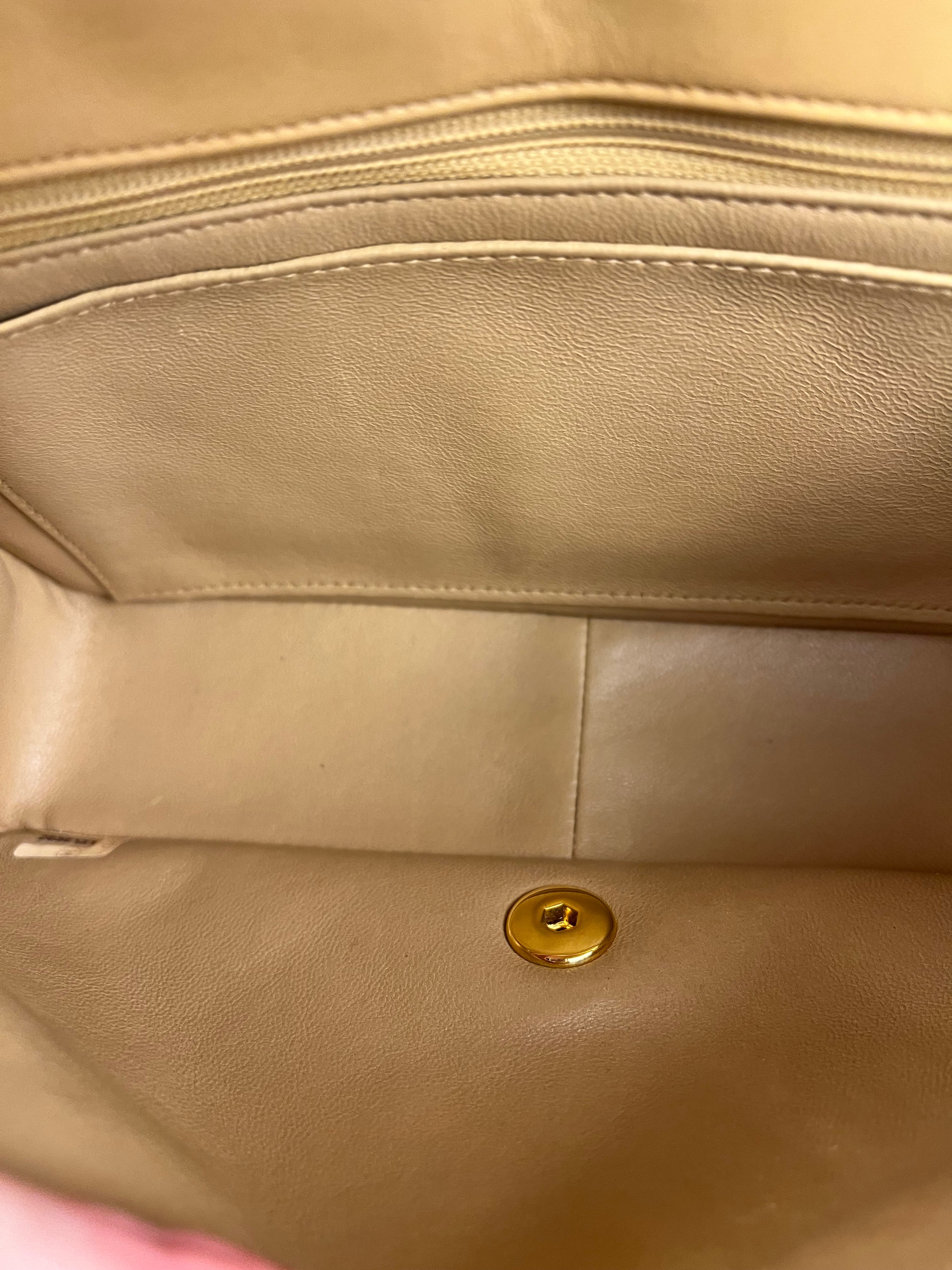 Chanel Beige CC Leather Diana Flap Bag '92