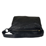 Bottega Veneta Black Intrecciato Woven Hobo Bag