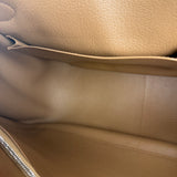 Hermes Jypsiere Tan Clemence Leather Shoulder Bag 2008