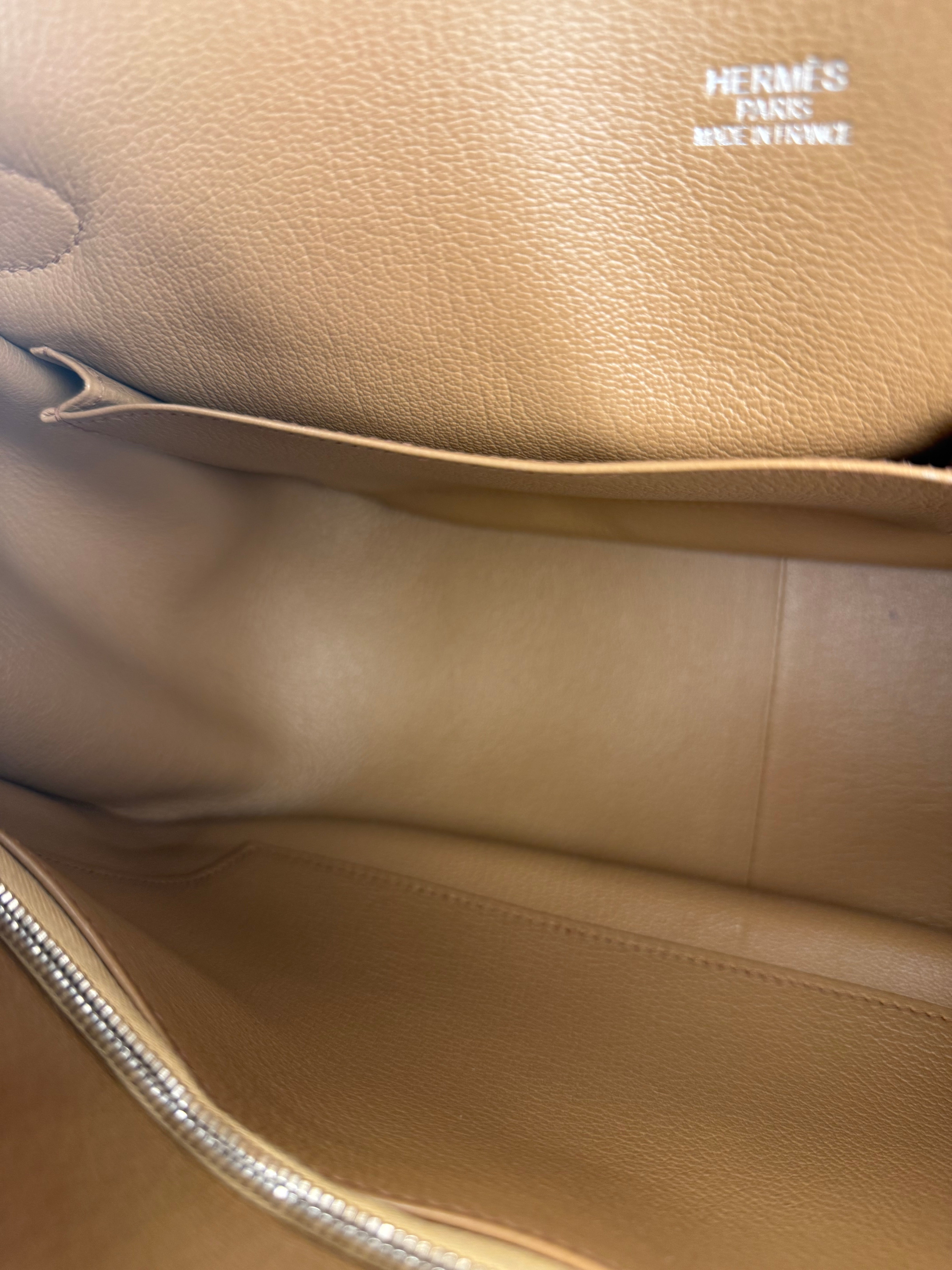 Hermes Jypsiere Tan Clemence Leather Shoulder Bag 2008
