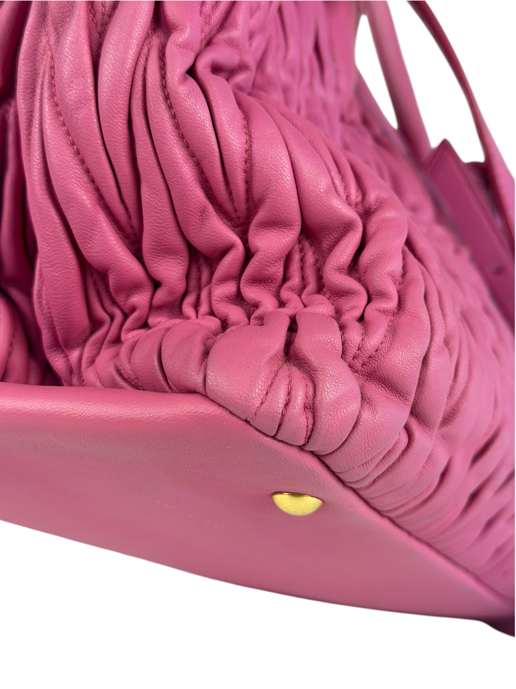 Miu Miu Pink Nappa Leather 2Way Tote Bag