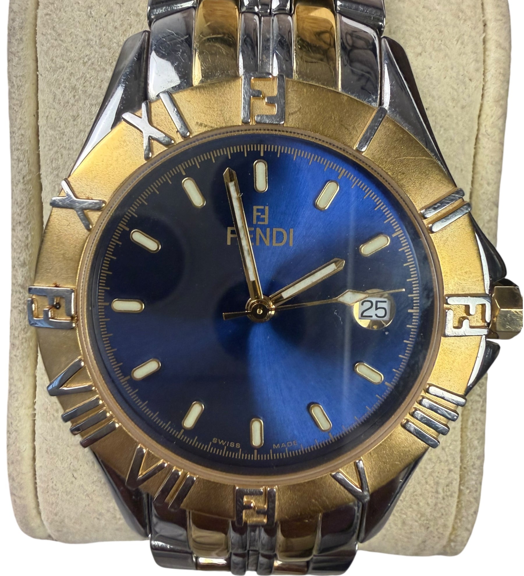 Fendi 2 Tone Orologi Blue Dial Watch
