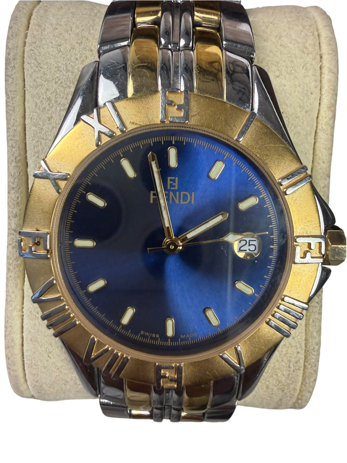 Fendi 2 Tone Orologi Blue Dial Watch