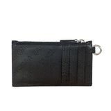 Balenciaga Black Leather Perforated Cash/Card Case Keychain