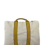 Hermes Beige Ècru Cotton Stripped Toile Fourre-Tout Briefcase