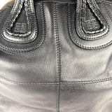 Givenchy Vintage Black Leather Nightinagale Braided Handles Hobo Bag