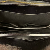 Gucci Black Patent Leather Chain Double G Shoulder Bag