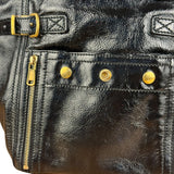 YSL Vintage Black Patent Leather Downtown Handbag