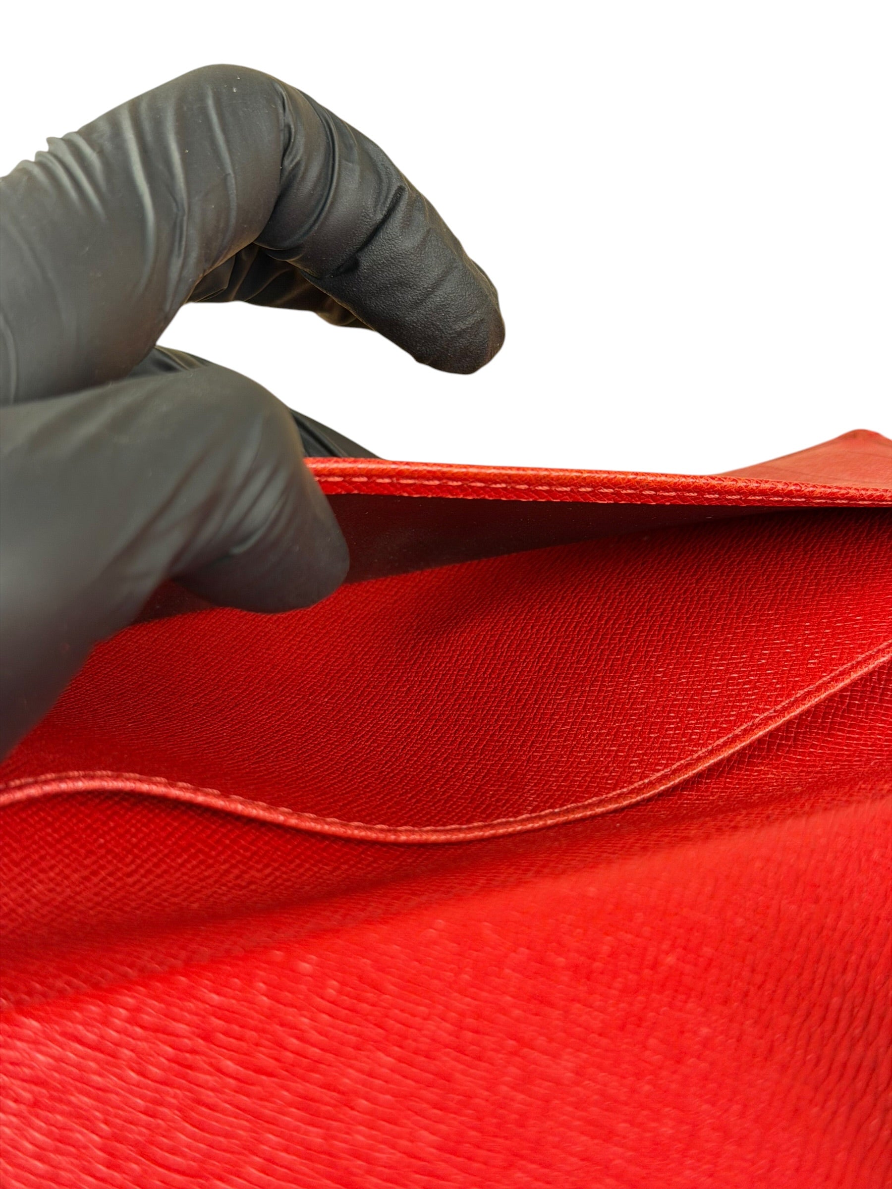 Louis Vuitton Vintage Red Epi Leather Agenda Cover Pochette