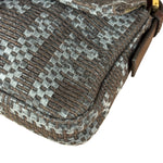 Fendi Vintage Brown/Grey Woven Baguette