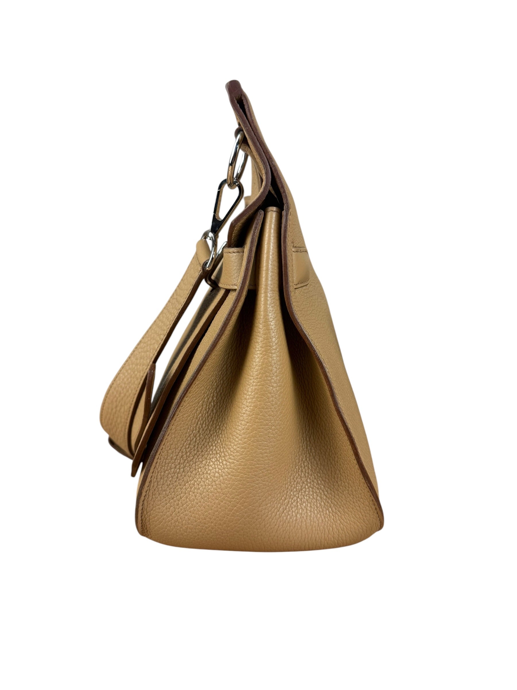 Hermes Jypsiere Tan Clemence Leather Shoulder Bag 2008