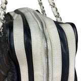 Chanel Navy Quilted Leather Lido Chain Shoulder Tote 2009