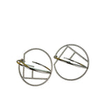 Fendi FF Silver/Teal Logo Hoop Earrings