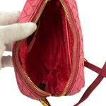 Prada Pink Leather Trim/Synthetic Tessuto Camera Bag