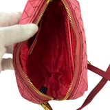 Prada Pink Leather Trim/Synthetic Tessuto Camera Bag