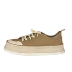 Max Mara Leather Platform Sneaker Beige