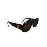 Fendi Black Oval Sunglasses