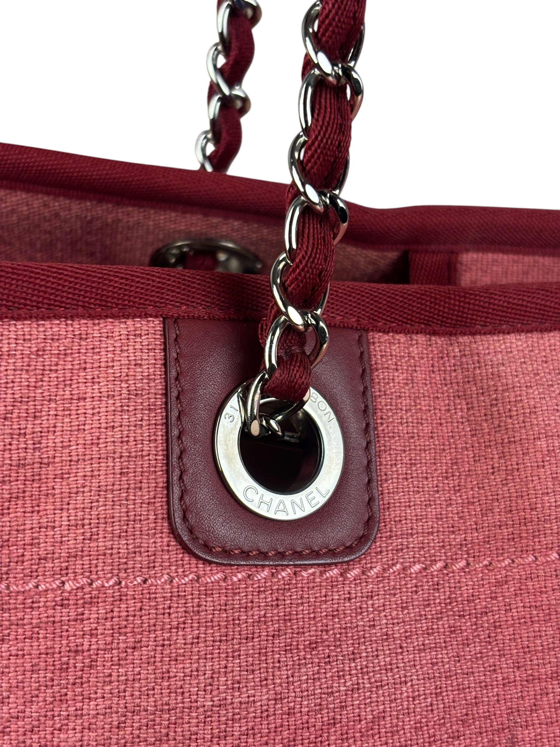Chanel Coral Pink Medium Deauville Shopping Tote Bag 2014