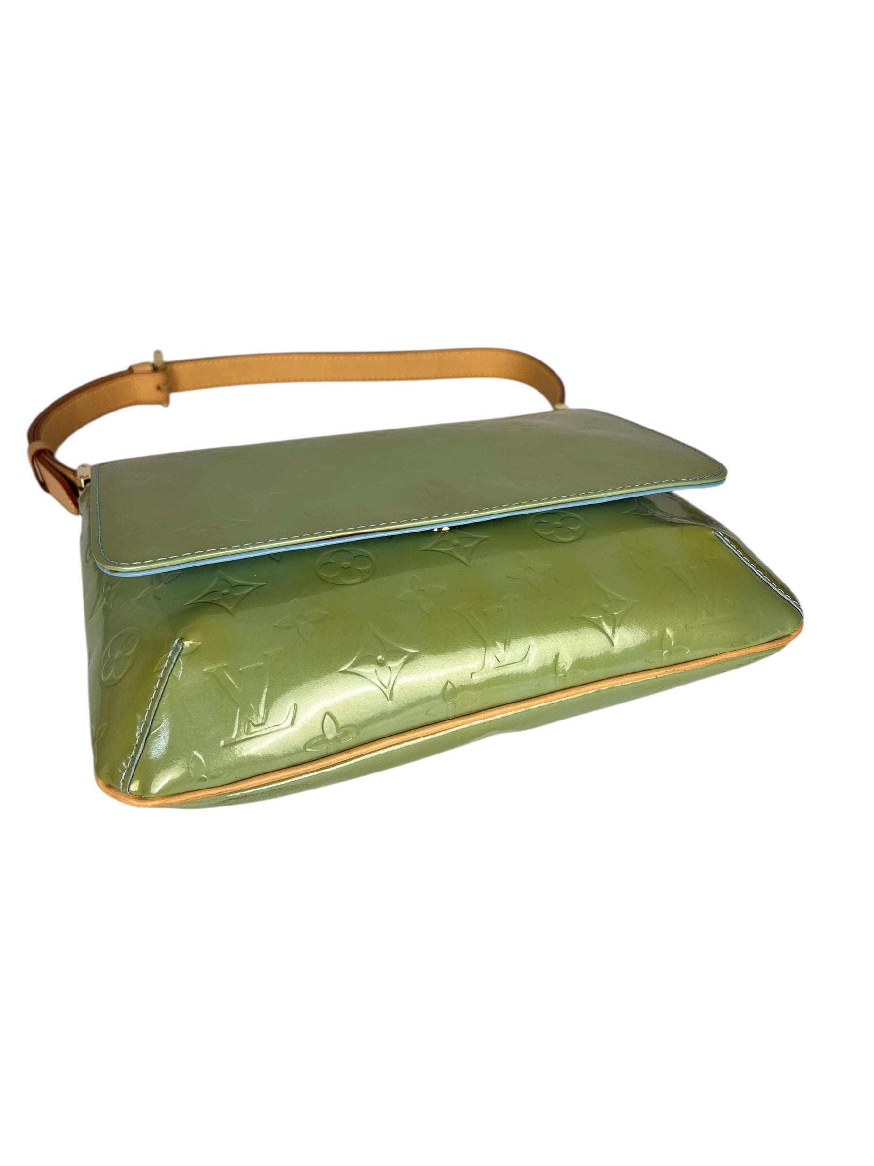 Louis Vuitton Monogram Vernis Green Thompson Shoulder Bag