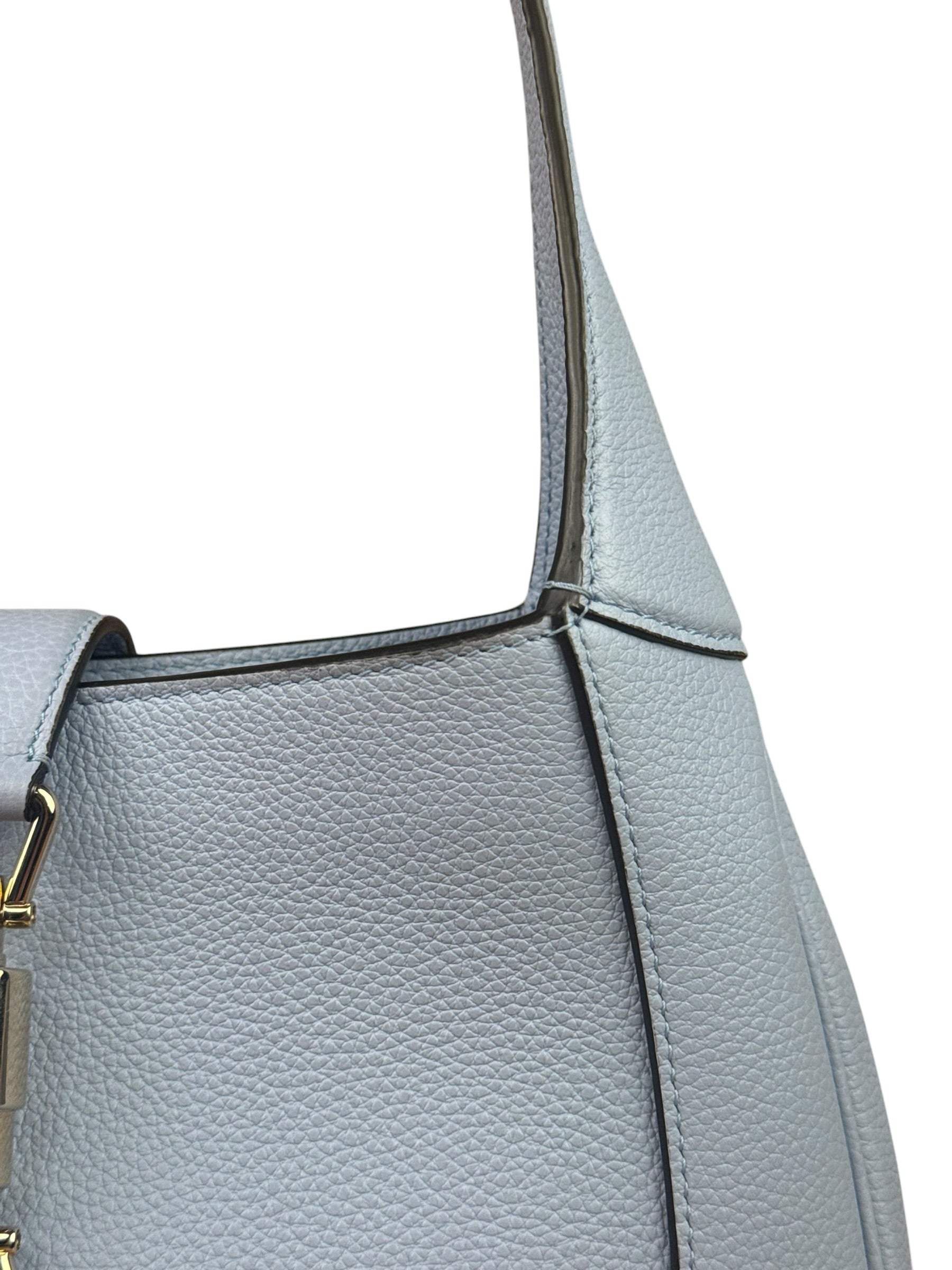 Gucci Jackie 1961 Hobo Bag Light Blue Grained Leather