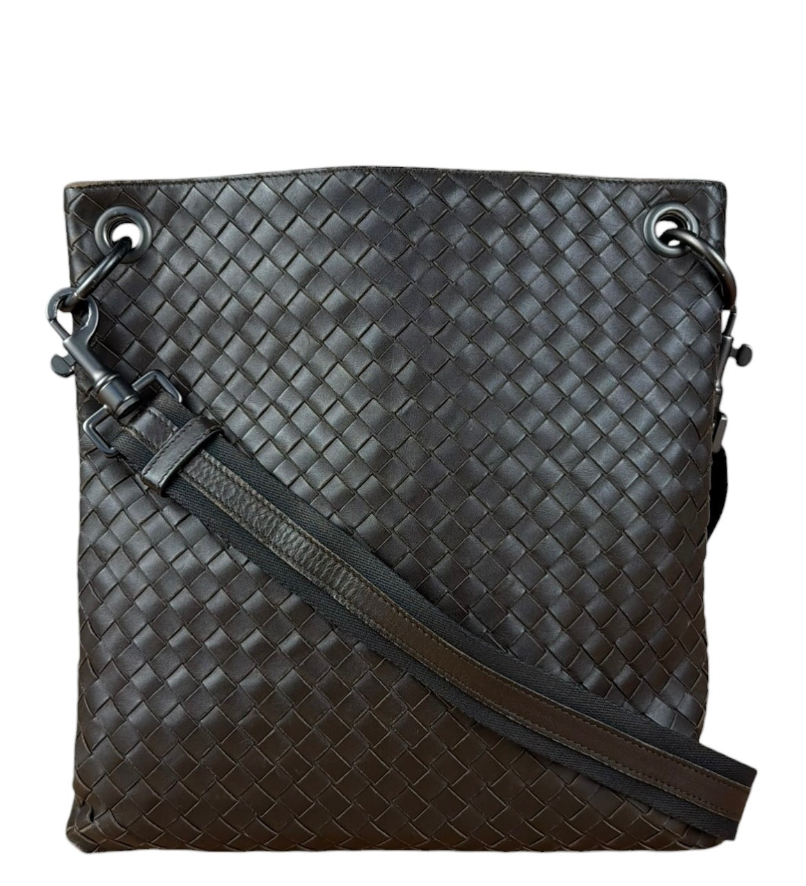 Bottega Veneta Brown Intrecciato Shoulder Bag